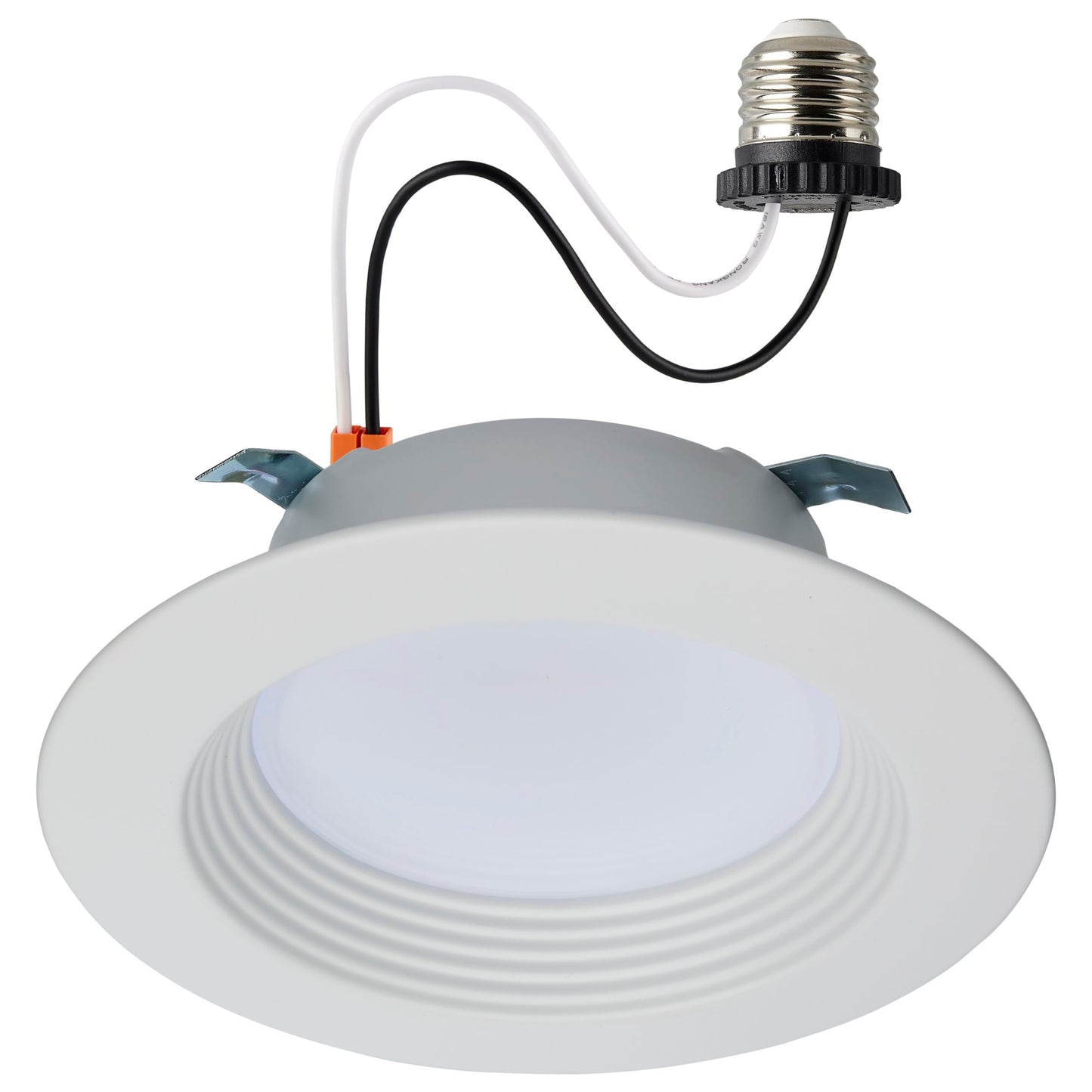 Satco LED Retrofit Downlight with Stepped Baffle, CCT Selectable 2700K/3000K/3500K/4000K/5000K, 4 Inch Round, White