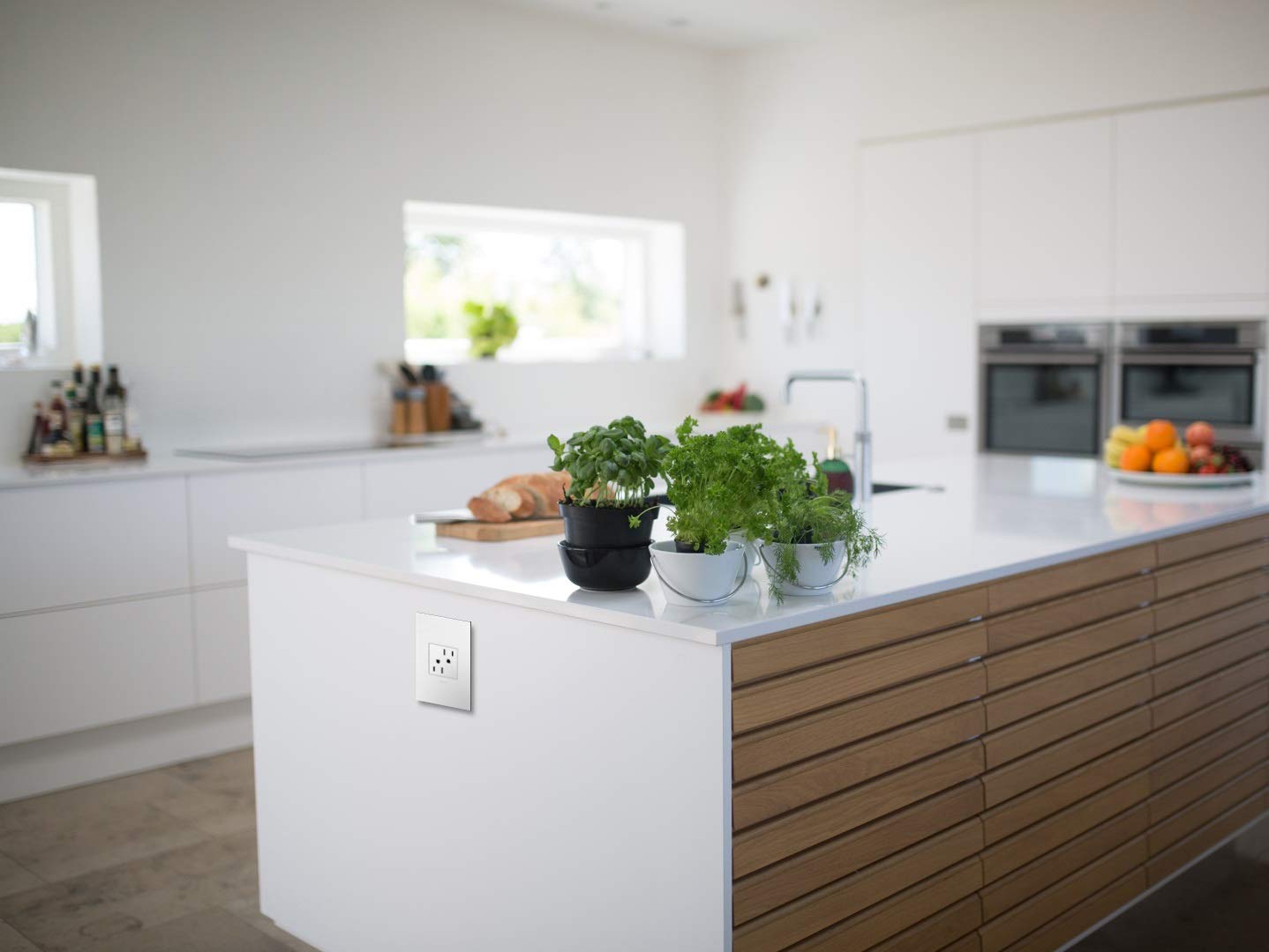 Legrand adorne 15A Tamper-Resistant Outlet With Matching Wall Plate (White Finish), ARTR152W4WP