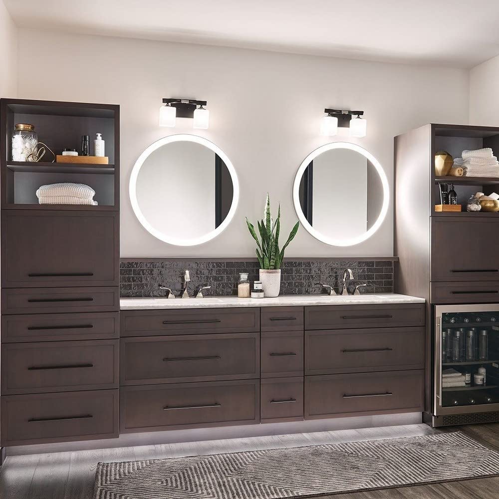 NO GLASS SHADES KICHLER Marette 13.5 " 2 Light Vanity Light in Brushed Nickel