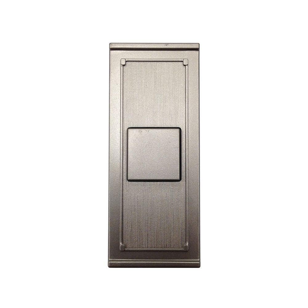 Wireless Battery Operated Doorbell Push Button, Brushed Nickel