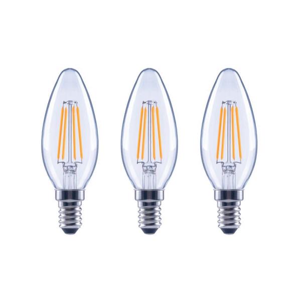 40-Watt Equivalent B11 Dimmable E12 Candelabra ENERGY STAR Clear Glass Candle LED Vintage Light Bulb Daylight (3-Pack)