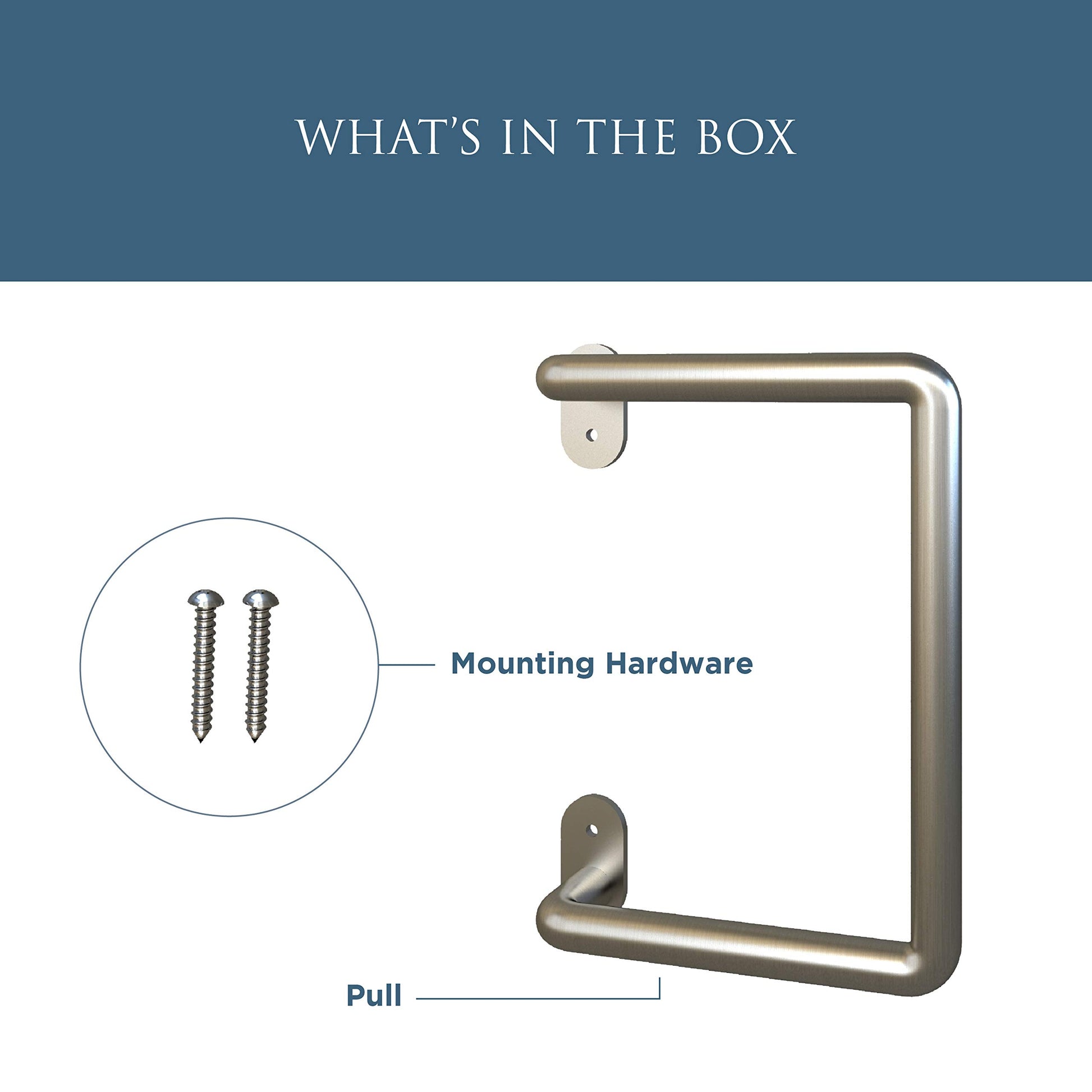 National Hardware 8" Interior Sliding Barn Door Hardware Troy Pull, Satin Nickel