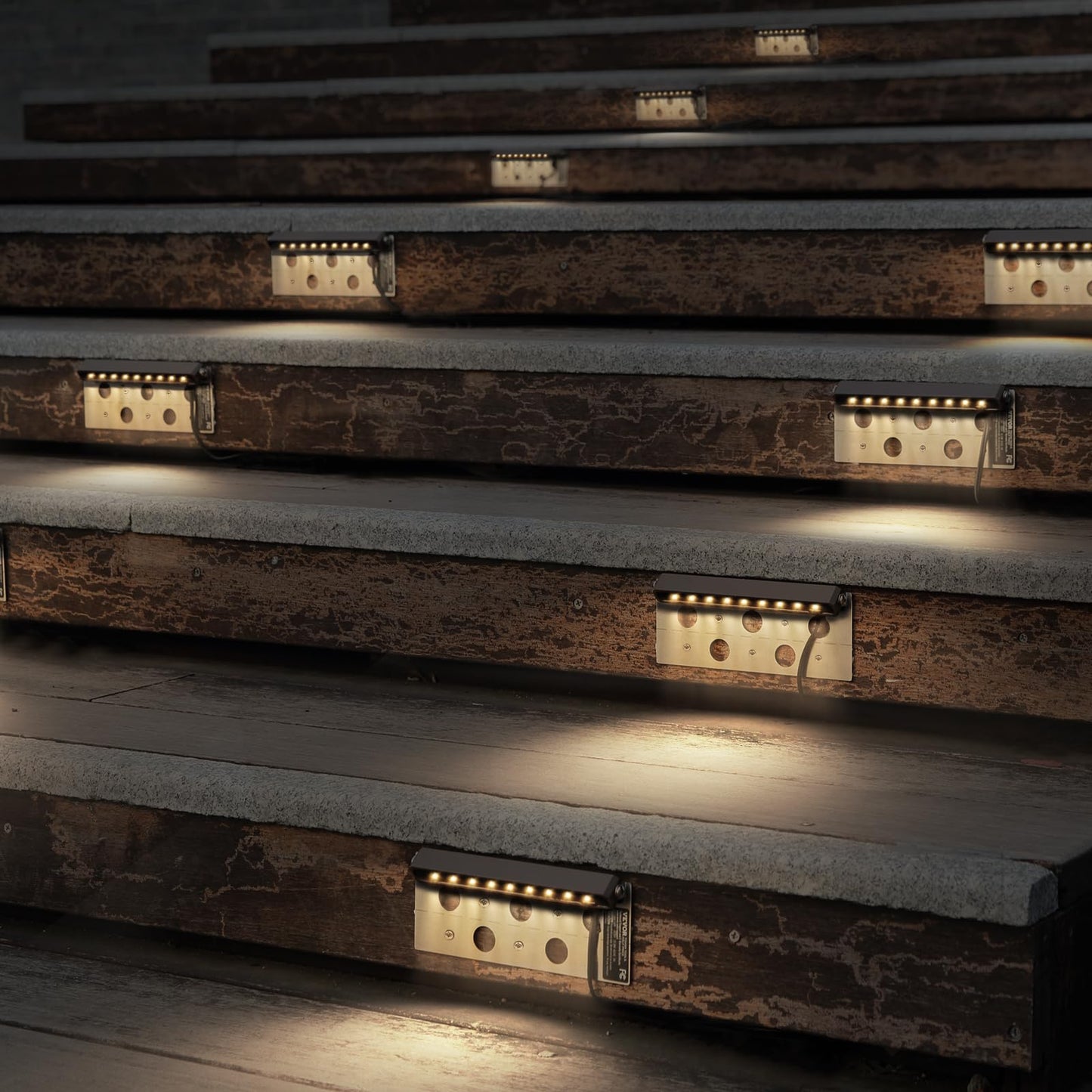 (8-pack) LED Hardscape Lighting, 6.8 Inch Retaining Wall Lights, 3W 12V-24V AC/DC Low Voltage Paver Light, IP68 Waterproof Outdoor Step Lights, 3000K Swivel Hardscape with Connectors (8 Pack Soft White)