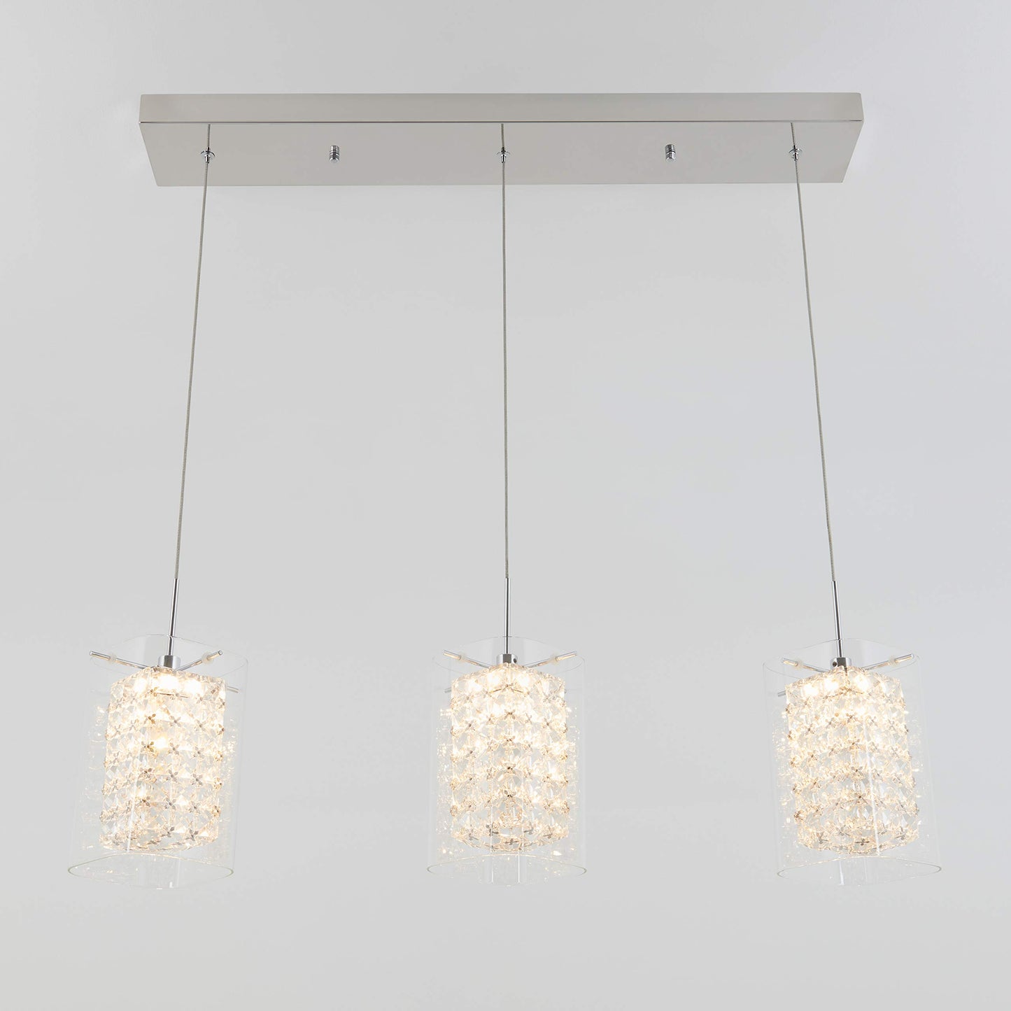 Artika Bubble Cube Pendant Light, 3, Chrome