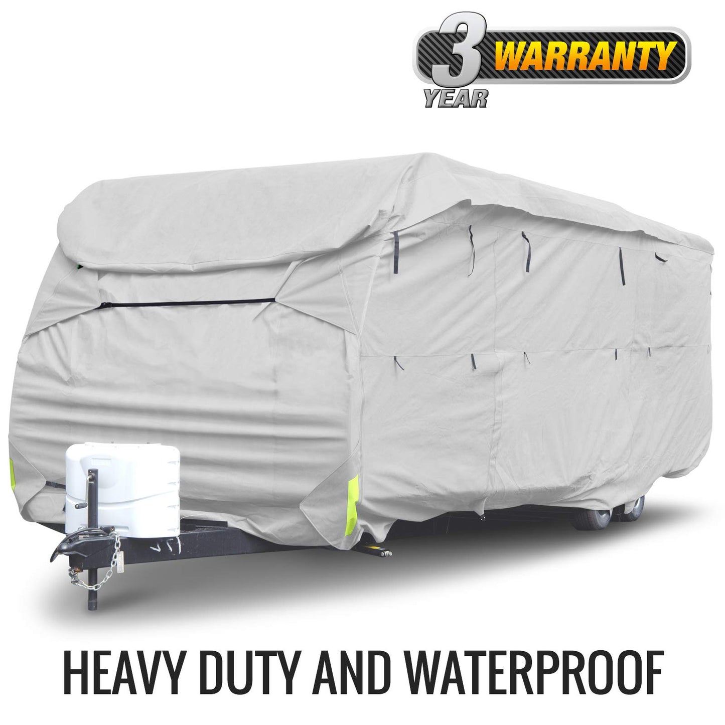 Budge Premier Toy Hauler RV Covers Fits Toy Hauler RVs up to 29' Long (Gray, Polyester), 348" L x 105" W x 116" H