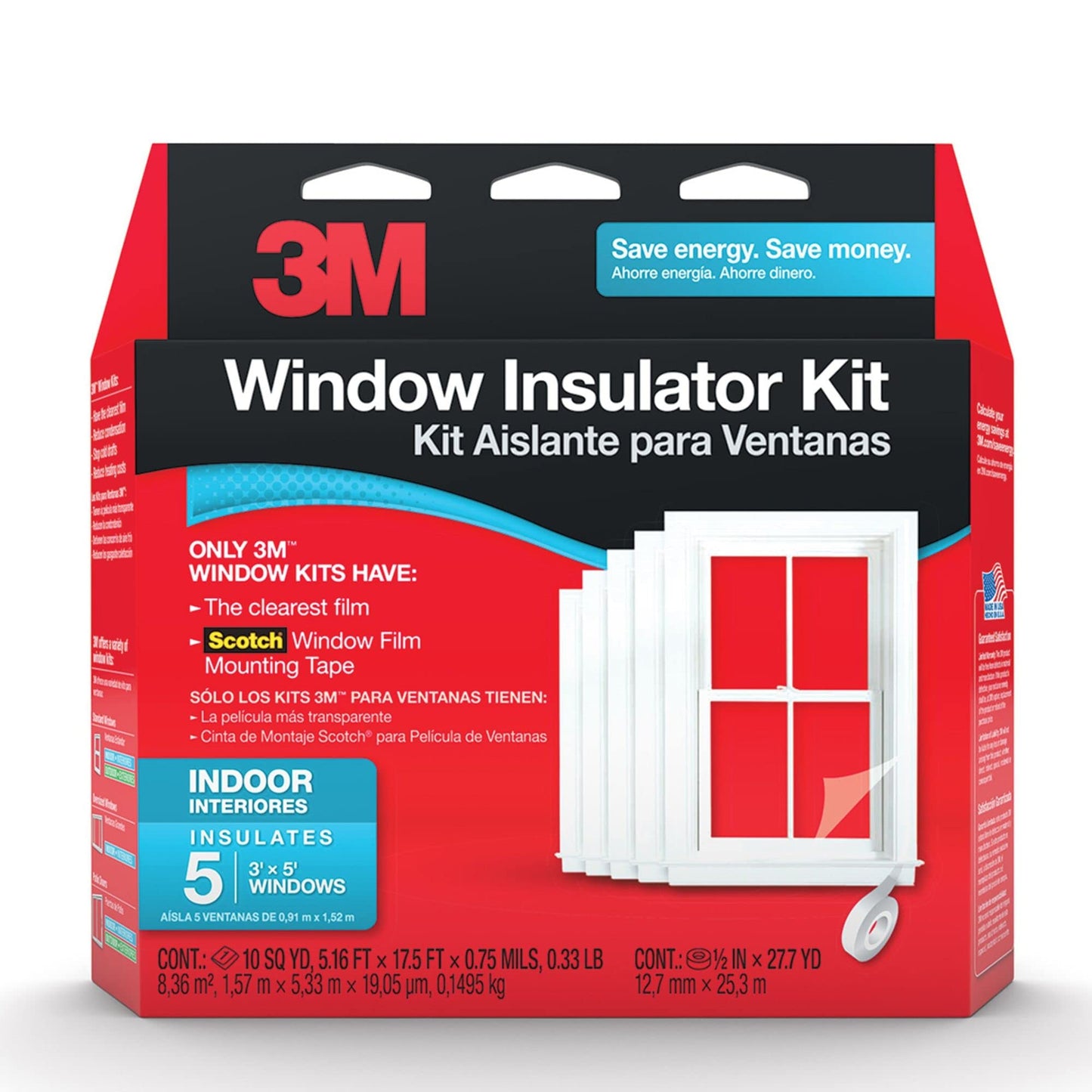 3M 2141W-6 Interior Shrink Film Window Kit