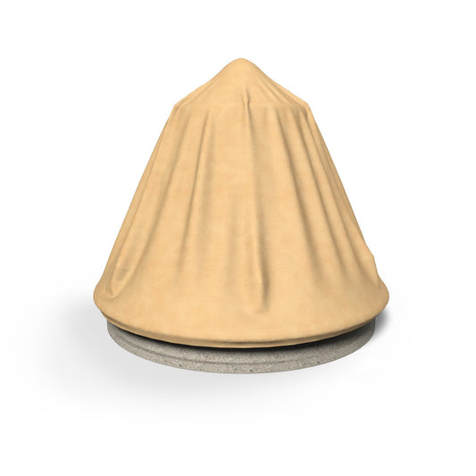 Budge All-Seasons Fire Pit Cover, Tan, 36-inch Diameter, 15-inch Drop