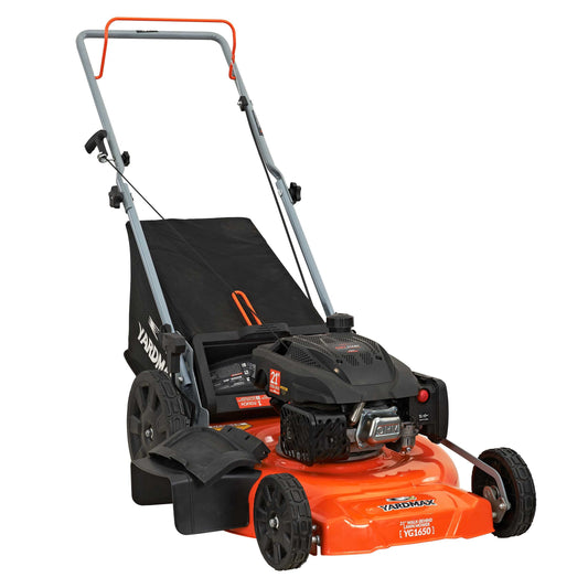 (READ) YARDMAX 21 in. 170cc 3-in-1 Gas Walk Behind Push Lawn Mower with High Rear Wheels