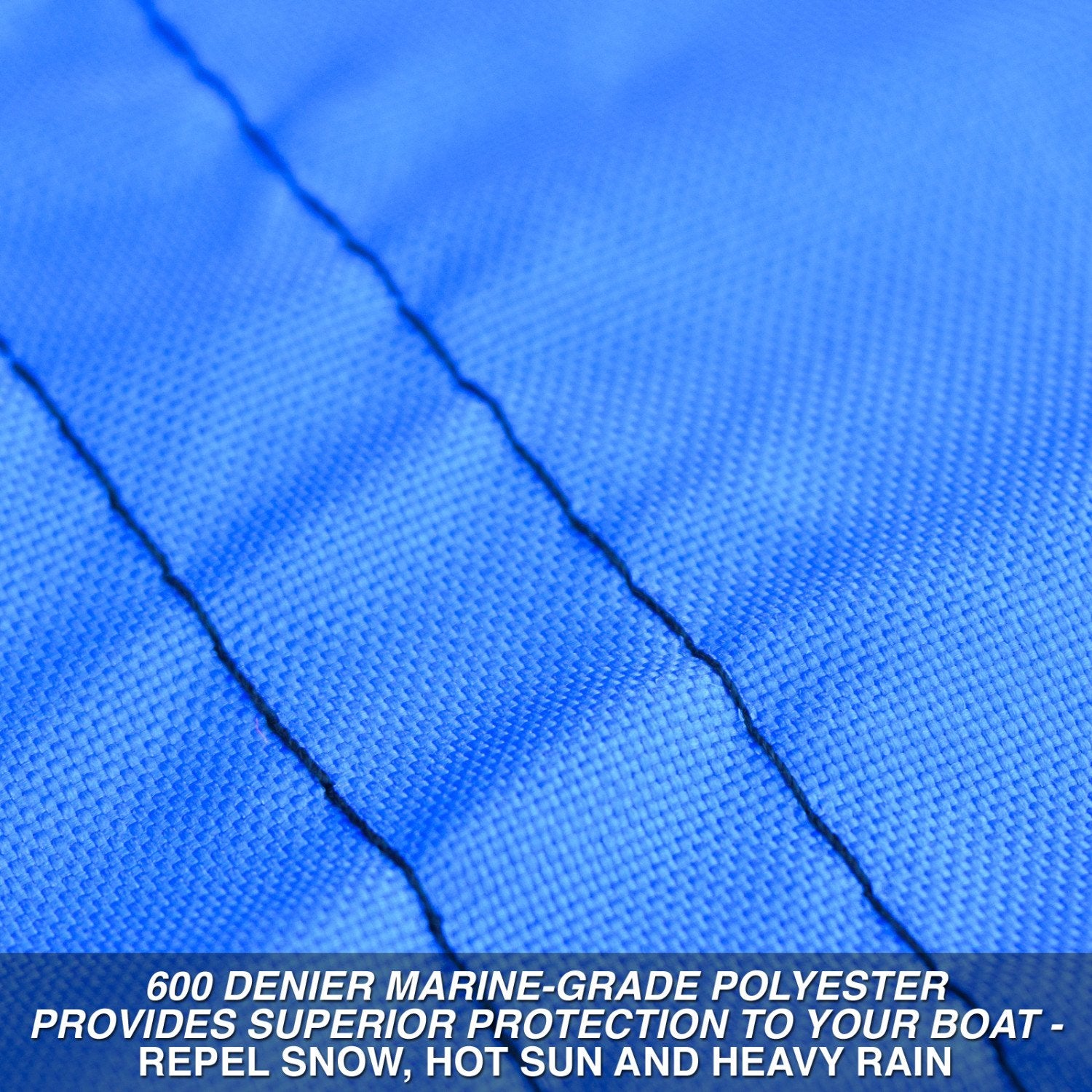 Budge B-600-X8 600 Denier V-Hull Runabout Boat Cover Blue 22' - 25' Long, 106" Beam Width Waterproof, UV Resistant
