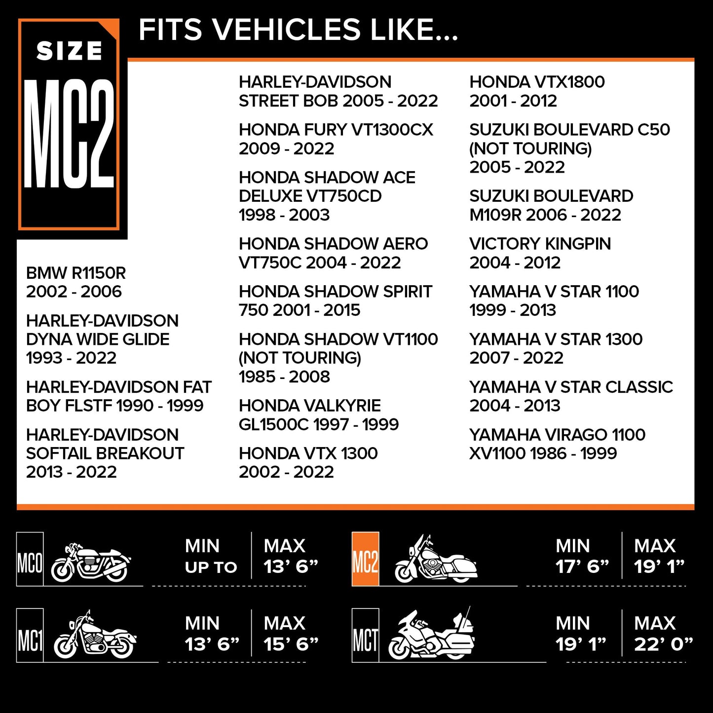 Budge Sportsman Motorcycle Cover, Navy/White, Water-Resistant, Universal Fit, Fits up to 114", Extra Large (MC-6)