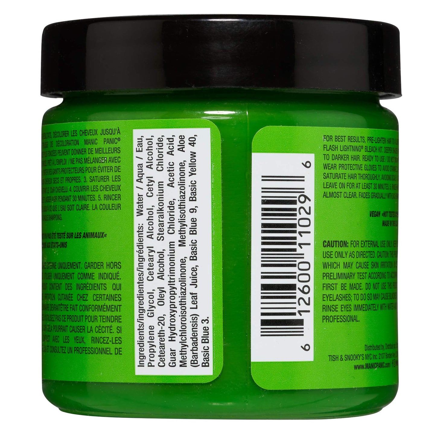 MANIC PANIC Classic Electric Lizard Semi Permanent Hair Color - Bright Neon Green Hair Dye for Women & Men That Lasts 4-6 Weeks - Vegan, Ammonia & Cruelty-Free - Create & Mix Custom Shades (4oz)