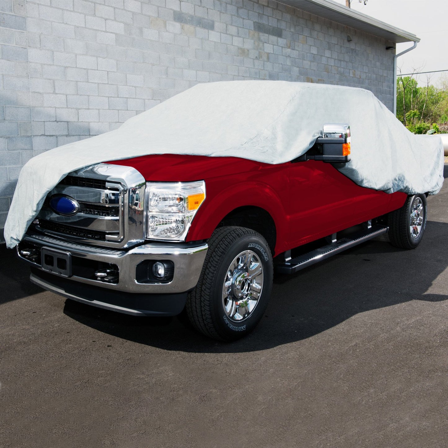 Budge TRB-3 Rain Barrier Truck Cover, Outdoor, Waterproof, Breathable, Truck Cover fits Trucks up to 217" L x 70" W x 60" H, Gray