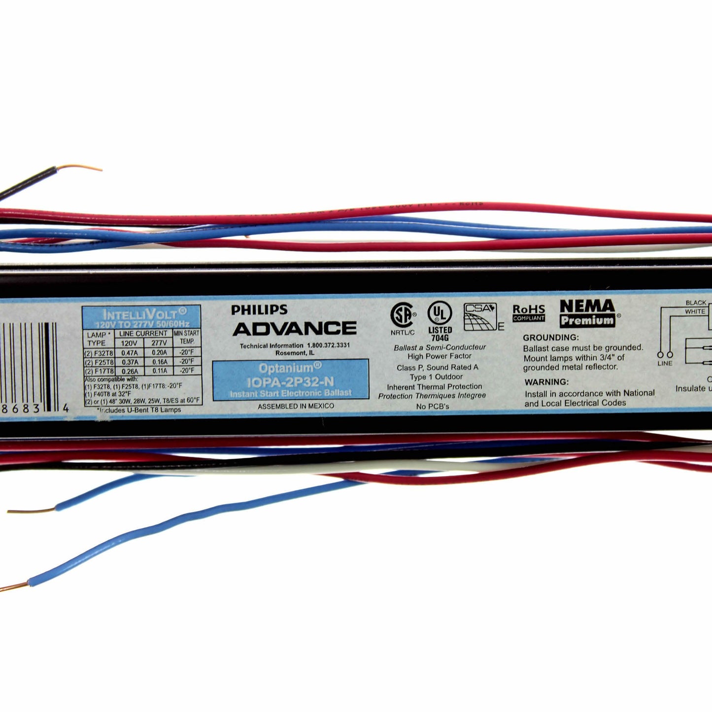 Philips Advance 08683 - IOPA-2P32-N T8 Fluorescent Ballast