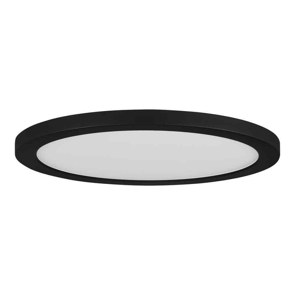(2-PACK) Commercial Electric 15 in. Black Ultra-Low Profile LED Flush Mount 5CCT
