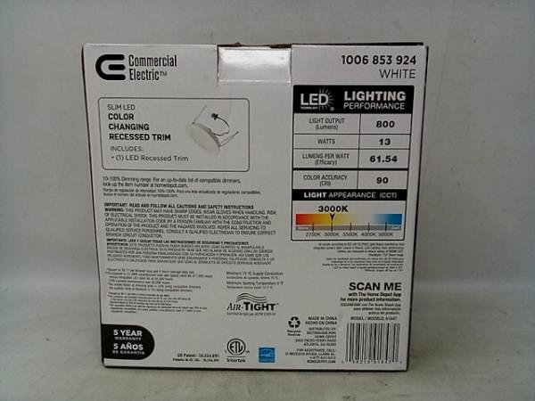 6 CCT LED Recessed Trim Light Ultra Slim