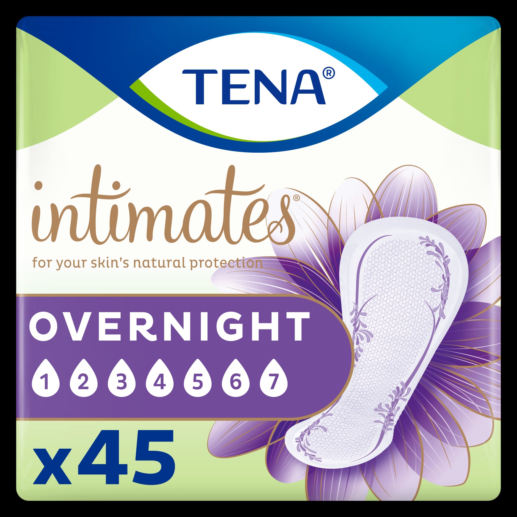 TENA Sensitive Care Incontinence Pads for Women - Ultimate Absorbency - Extra Coverage - 45ct