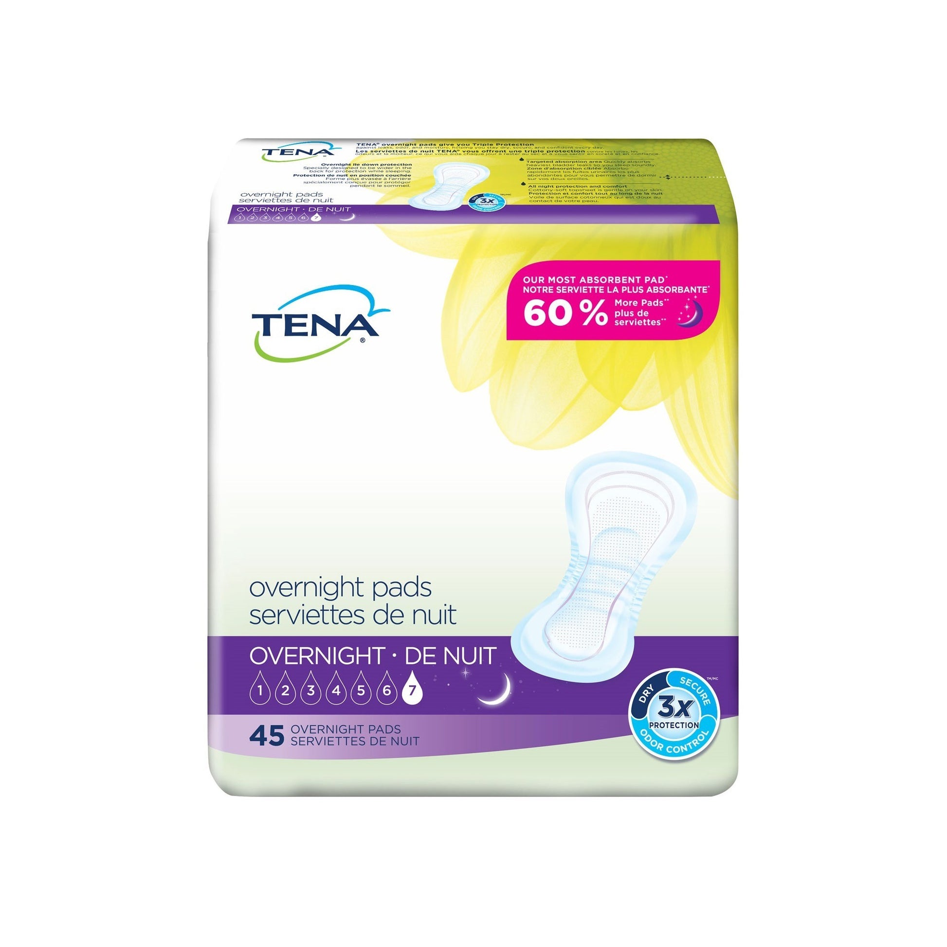 TENA Sensitive Care Incontinence Pads for Women - Ultimate Absorbency - Extra Coverage - 45ct