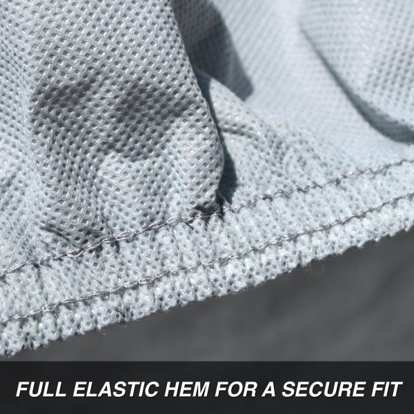 Budge Duro 3 Layer Car Cover, Water Resistant, Scratchproof, Dustproof Cover, Fits Cars up to 19', Gray