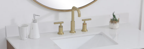 42 in. W Engineered Stone Vanity Backsplash in Ivory White