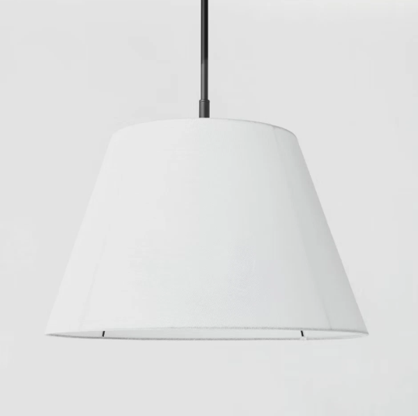 Oversized Sheer Pendant White