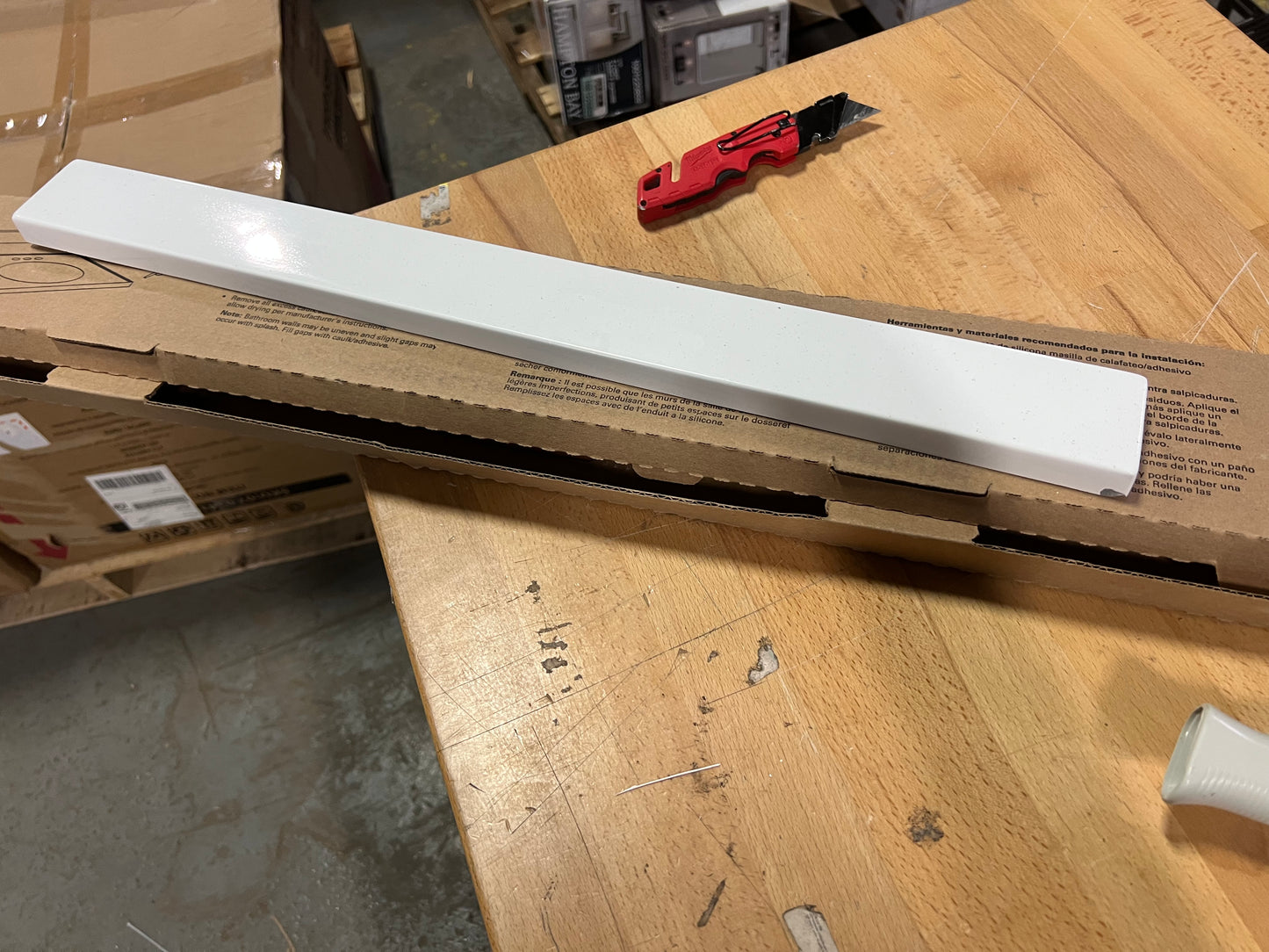 24-1/2 in. Solid Surface Technology Backsplash in Arctic