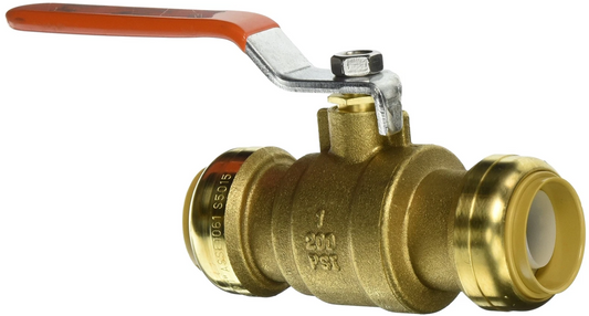 SharkBite 22223-0000LF 1" X 1" Ball Valve Brass Valves Ball Valves Brass