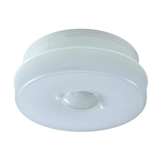 360-Degree White Motion Activated Battery Powered Indoor/Outdoor 1-Head Dusk to Dawn LED Ceiling Light 1150 Lumen