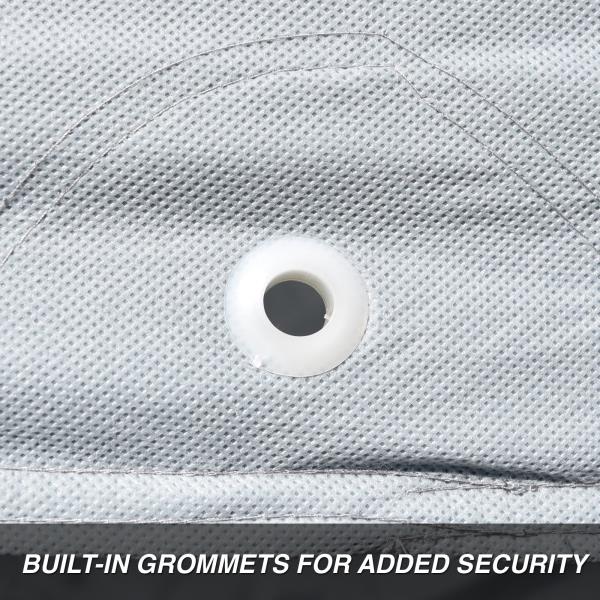 Budge Duro 3 Layer Car Cover, Water Resistant, Scratchproof, Dustproof Cover, Fits Cars up to 19', Gray