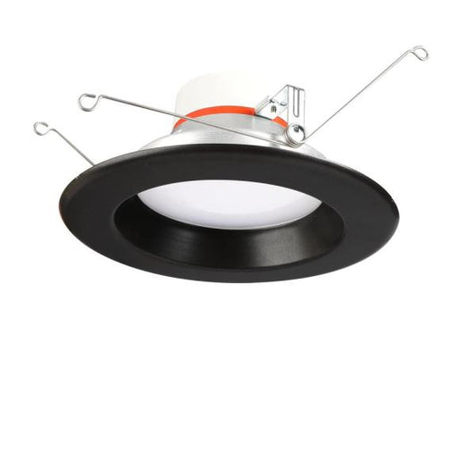 5/6 in. Integrated LED Recessed Retrofit Light Trim with CCT with Brushed Nickel and Dark Bronze Trims, (1-Pack)