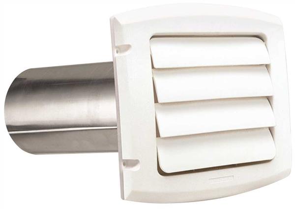 6 in. Louvered Exhaust Hood in White