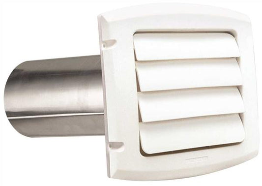 6 in. Louvered Exhaust Hood in White