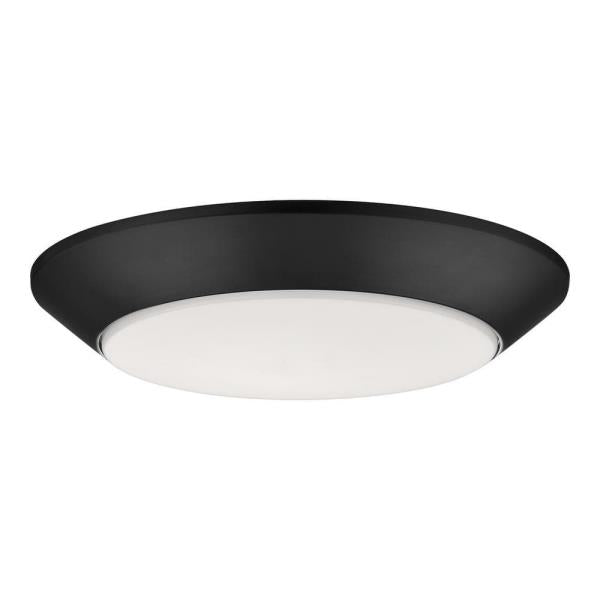 9.5" Twist Lift Round LED Flush Mount with Night Light 1300 Lumen Adjustable CCT