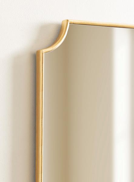 22" x 30" Glam Scalloped Gold Wall Mirror 