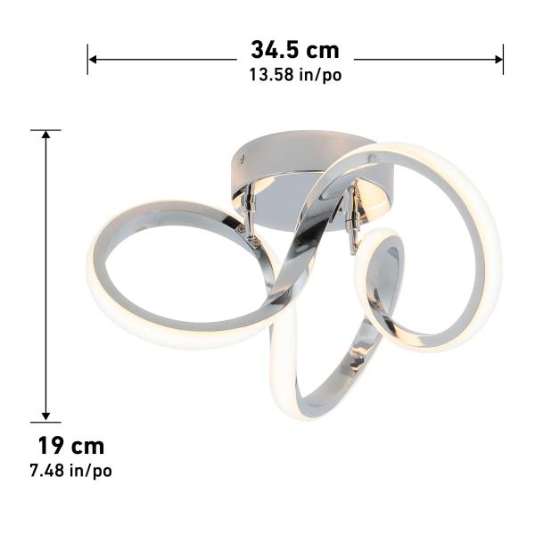 Artika Swirl Flush Mount Light Fixture, Chrome