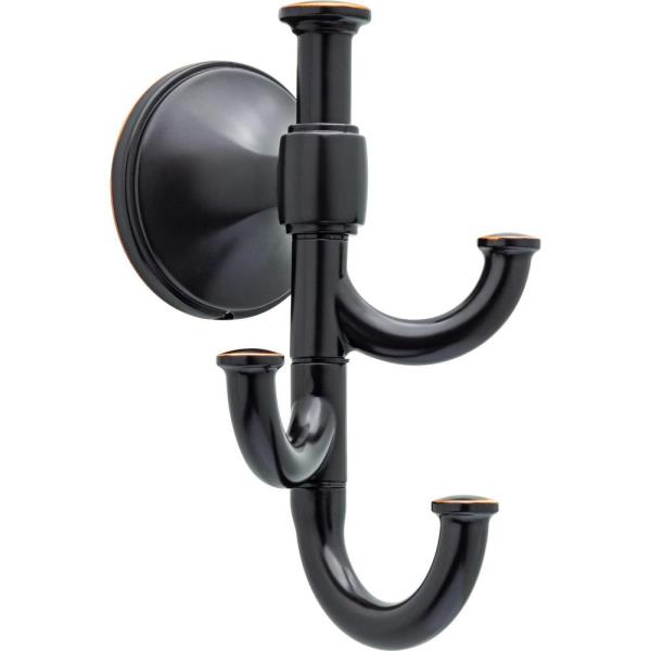Accolade Wall Mounted Expandable 3-Prong J-Hook Towel Hook in Oil Rubbed Bronze