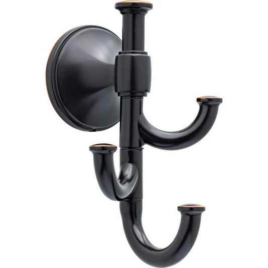Accolade Wall Mounted Expandable 3-Prong J-Hook Towel Hook in Oil Rubbed Bronze