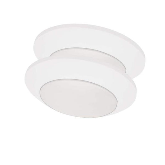 7 in. Matte White Slim LED Flush Mount 854 Lumens Soft White 3000K Indoor Bedroom Closet Kitchen Lighting (2-Pack)