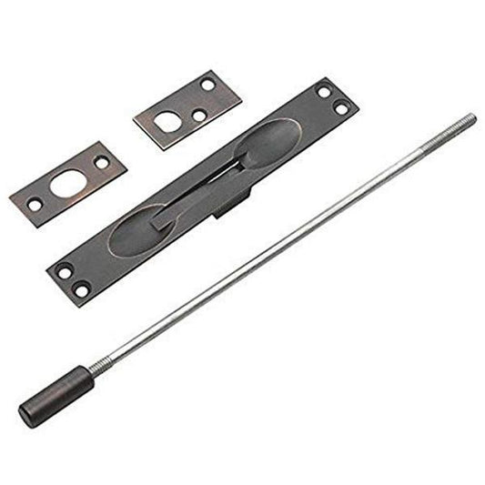 Richelieu Hardware 656ORBV Flush Bolt for Metal Doors with 12" Extension, Oil-Rubbed Bronze