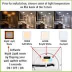 Low Profile 5 in. White Square LED Flush Mount with Night Light Feature J-Box Compatible Dimmable 500 Lumens (4-Pack)
