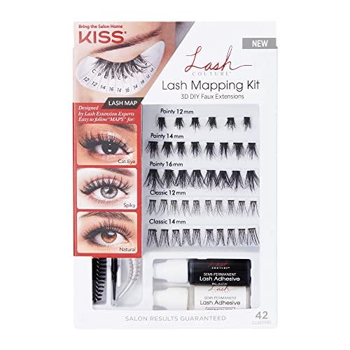 KISS Products 3D DIY Faux Extensions False Eyelashes Mapping Kit - 42ct