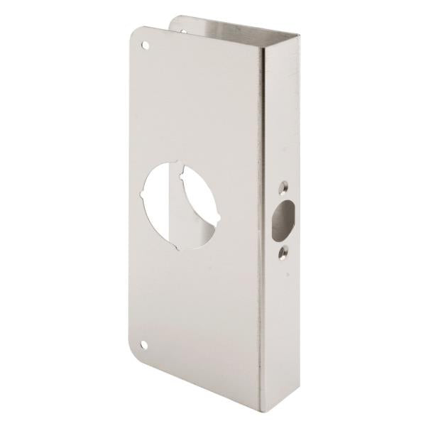 Prime-Line U 9587 Stainless Steel Lock and Door Reinforcement Plate for 1-3/8 In. Thick Doors, Stainless Steel Finish (Single Pack)