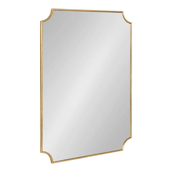 22" x 30" Glam Scalloped Gold Wall Mirror 