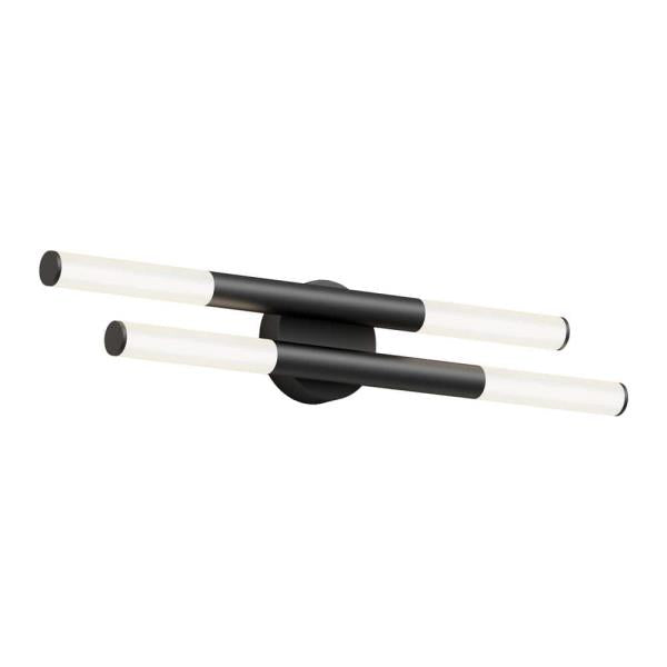 Boro 27 in. 4 Light Black Modern Integrated LED 5 CCT Vanity Light Bar for Bathroom