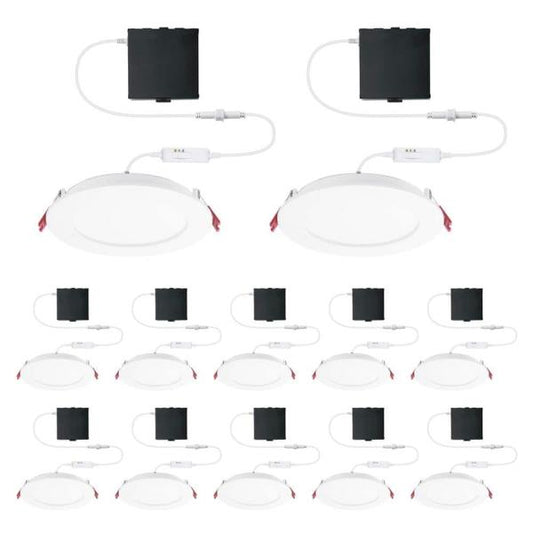 Pro Value Series LED 6 in Round Adj Color Temp Canless Recessed Light, 12-pack