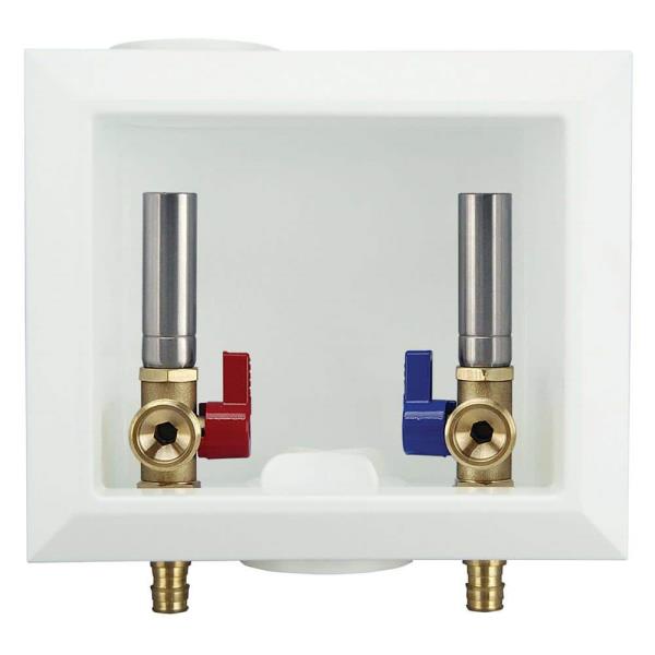 1/2 in. Brass PEX-A Barb x 3/4 in. Male Hose Thread Washing Machine Outlet Box