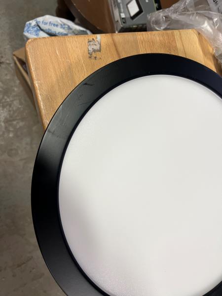 (2-PACK) Commercial Electric 15 in. Black Ultra-Low Profile LED Flush Mount 5CCT