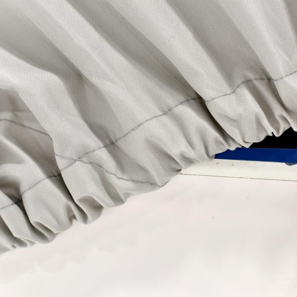 Budge B-611-X1 600 Denier Low Profile Flat Front Boat Cover Gray 12'-14' Long (Beam Width Up to 68") Waterproof, UV Resistant